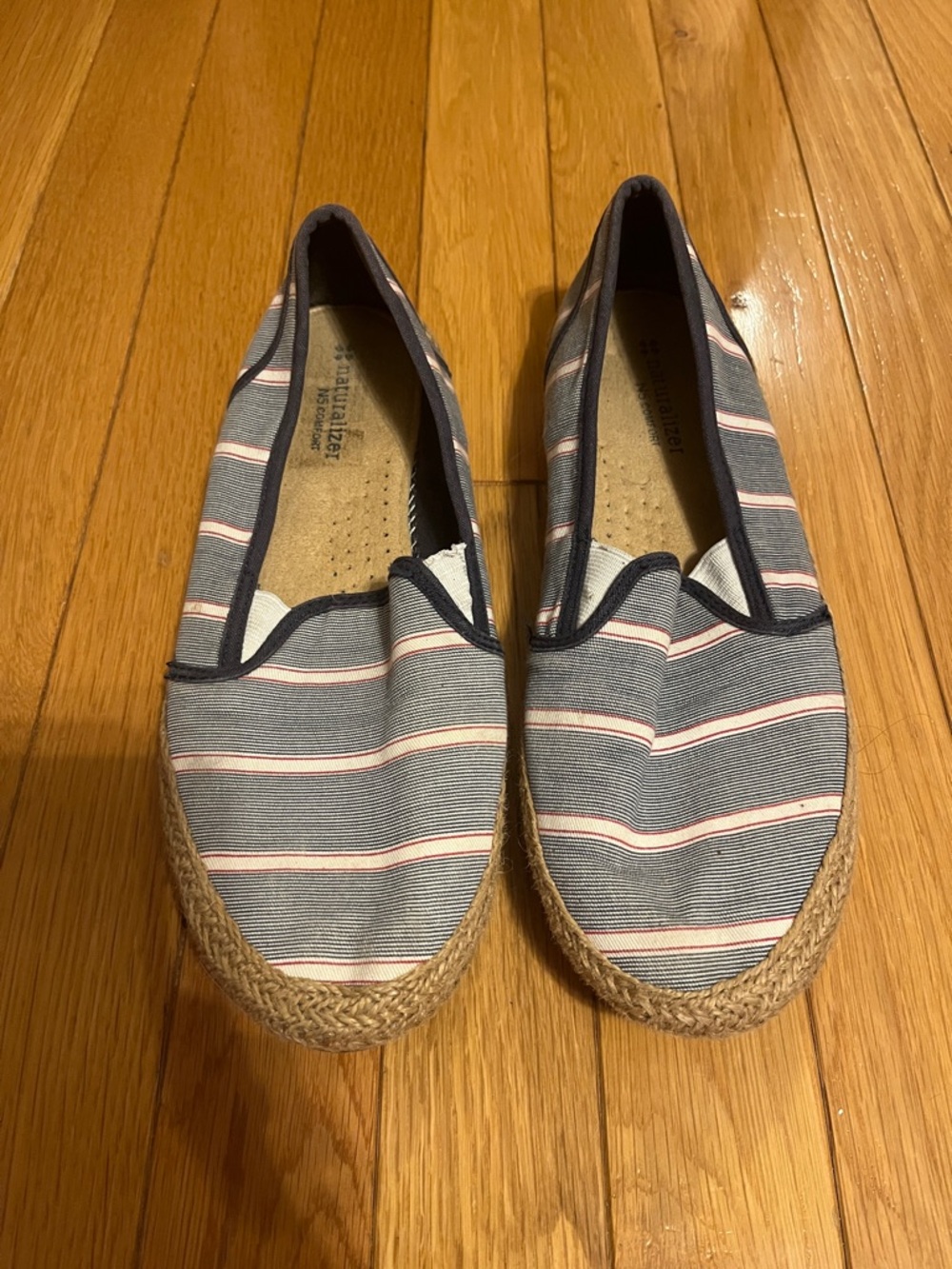Naturalizer blue striped espadrille flat shoes